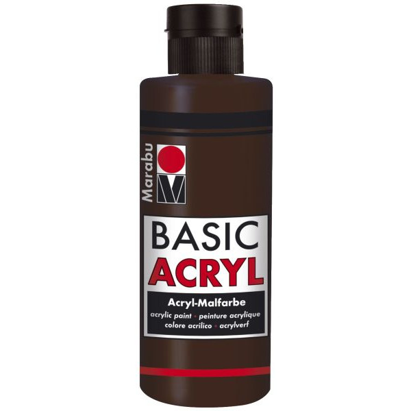 4007751115171 - Acrylmalfarbe Basic Acryl 1200 04 045 dunkelbraun 80ml 80 Milliliter