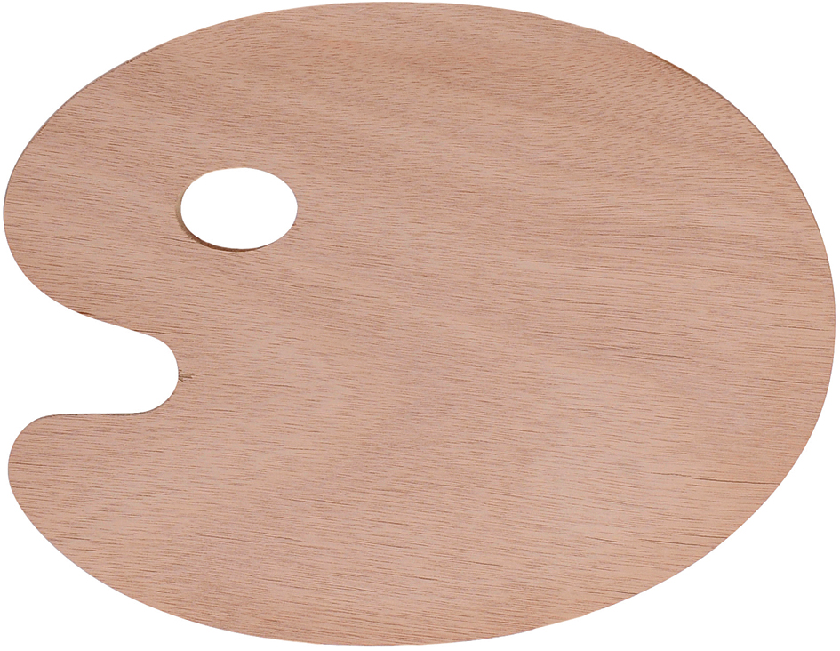 4007751607126 - Farbmisch-Palette aus Holz oval