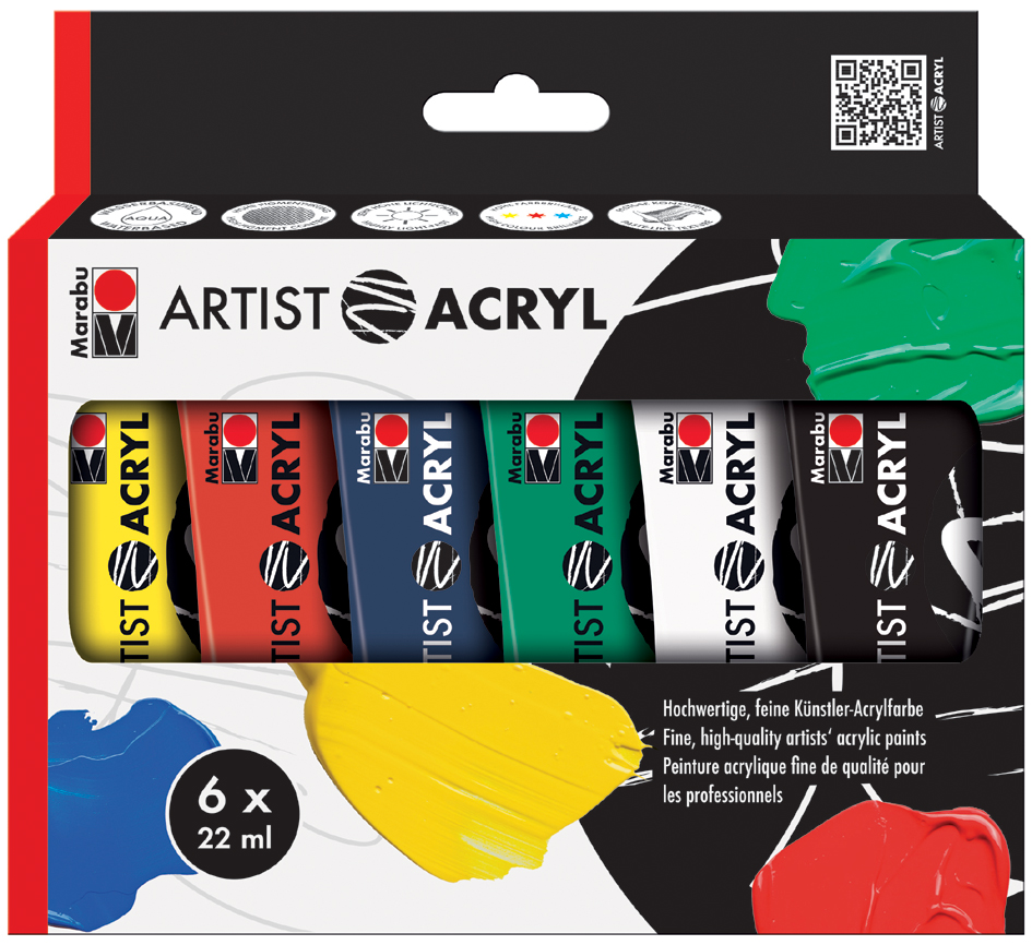 4007751631077 - Acrylfarben-Set Artist Acryl 6 x 22 ml