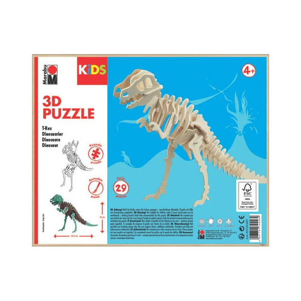 4007751745569 - KiDS 3D Puzzle T-Rex Dinosaurier 29 Teile