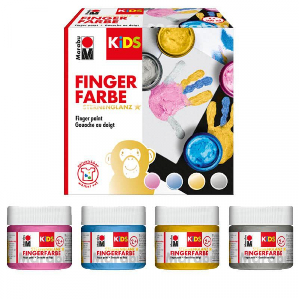 4007751968623 - 4 KiDS Sternenglanz Fingerfarben farbsortiert 4007751968623 400 Milliliter