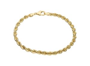 4007810028336 - Armband LUIGI MERANO Kordelkette hohl Gold 585 Armbänder Gr 215 cm Gelbgold 585 goldfarben (gold) Damen