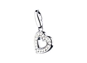 4007810074357 - Charm Herz GIORGIO MARTELLO MILANO Herz mit Zirkonia Silber 925 Charms silberfarben (silber) Damen