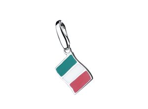 4007810075811 - Charm-Einhänger GIORGIO MARTELLO MILANO Flagge Italien Silber 925 Charms bunt Damen