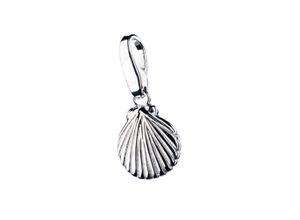 4007810076269 - Charm-Einhänger GIORGIO MARTELLO MILANO Muschel strukturiert Silber 925 Charms silberfarben (silber) Damen