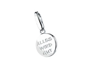 4007810077907 - Charm-Einhänger GIORGIO MARTELLO MILANO Schriftzug Alles wird gut Silber 925 Charms silberfarben (silber) Damen