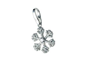 4007810078751 - Charm-Einhänger GIORGIO MARTELLO MILANO Eiskristall mit Zirkonia Charms silberfarben (silber) Damen Charms Anhänger