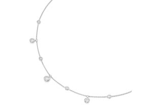 4007810129576 - Collier SMART JEWEL verspielt mit Zirkonia Steinen Silber 925 Halsketten Gr 45 cm Silber 925 (Sterlingsilber) weiß Damen Colliers