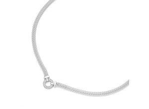 4007810129750 - Collier SMART JEWEL elegant mit Zirkonia Silber 925 Halsketten Gr 45 cm Silber 925 (Sterlingsilber) weiß Damen Colliers