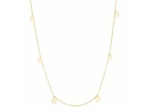 4007810130343 - Collier LUIGI MERANO mit Behang Plättchen Gold 585 Halsketten Gr 45 cm Gelbgold 585 goldfarben (gold) Damen Colliers