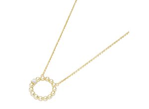 4007810133818 - Collier LUIGI MERANO mit Brillant Gold 585 Halsketten Gr 45 cm Gelbgold 585 goldfarben (gold) Damen Colliers