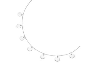 4007810136499 - Collier SMART JEWEL Plättchen Silber 925 Halsketten Gr 45 cm Silber 925 (Sterlingsilber) silberfarben (silber) Damen