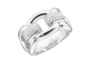 4007810137953 - Silberring GIORGIO MARTELLO MILANO in Ketten-Optik mit weißen Zirkonia Steinen Silber 925 Fingerringe Gr 56 Silber 925 (Sterlingsilber) weiß Damen Fingerringe