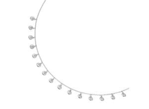 4007810138417 - Collier SMART JEWEL mit Zirkonia Steinen Silber 925 Halsketten Gr 45 cm Silber 925 (Sterlingsilber) weiß Damen Colliers