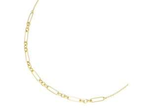 4007810148324 - Collier SMART JEWEL längliche ovale Glieder als Mittelteil Silber 925 Halsketten Gr 45 cm Silber 925 (Sterlingsilber) goldfarben (gold) Damen Colliers