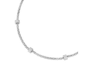 4007810148379 - Collier SMART JEWEL Himbeerkette Rondelle mit Zirkonia Steinen Silber 925 Halsketten Gr 45 cm Silber 925 (Sterlingsilber) silberfarben (silber) Damen Colliers