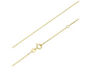 4007810150624 - Kette ohne Anhänger LUIGI MERANO diamantierte Ankerkette massiv Gold 375 Halsketten Gr 45 cm Gelbgold 375 goldfarben (gold) Damen Ketten ohne Anhänger