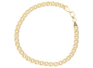 4007810150716 - Armband LUIGI MERANO Doppelpanzerkette Gold 375 Armbänder Gr 21 cm Gelbgold 375 goldfarben (gold) Luigi Merano