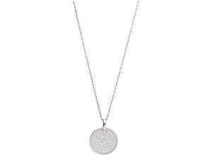 4007810152031 - Kette mit Anhänger SMART JEWEL mit Behang rund Zirkonia Steinen Silber 925 Halsketten Gr 45 cm Silber 925 (Sterlingsilber) silberfarben (silber) Damen