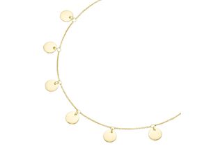 4007810152222 - Collier SMART JEWEL Plättchen Silber 925 Halsketten Gr 45 cm Silber 925 (Sterlingsilber) goldfarben (gold) Damen Colliers