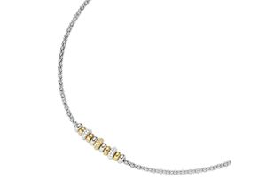 4007810156572 - Collier SMART JEWEL Himbeerkette Rondelle Zirkonia Steine Silber 925 Halsketten Gr 47 cm Silber 925 (Sterlingsilber) silberfarben (silber vergoldet bicolor) Damen Colliers