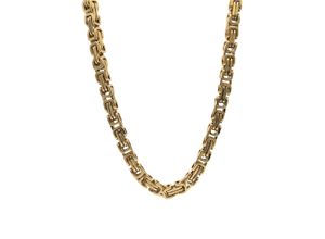 4007810157029 - Edelstahlkette FIRETTI Schmuck Geschenk Halskette Königskette versch Längen Gold+Silber Halsketten Gr 50 Edelstahl Breite 64 mm gelb (gelbgoldfarben) Herren Edelstahlkette Königskette Königsketten Halsschmuck