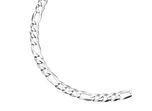 4007810158262 - Silberkette SMART JEWEL Figarokette 3 1 diamantiert massiv Silber 925 Halsketten Gr 50 cm Silber 925 (Sterlingsilber) silberfarben (silber) Damen Silberketten