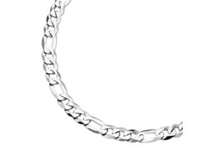 4007810158279 - Silberkette SMART JEWEL Figarokette 3 1 diamantiert massiv Silber 925 Halsketten Gr 50 cm Silber 925 (Sterlingsilber) silberfarben (silber) Damen Silberketten