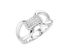 4007810158491 - Silberring GIORGIO MARTELLO MILANO mit weißen Zirkonia Silber 925 Fingerringe Gr 54 Silber 925 (Sterlingsilber) weiß Damen Fingerringe