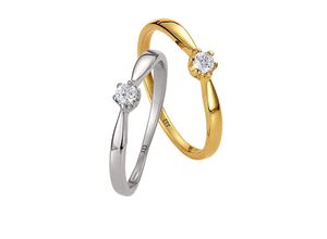 4007810158637 - Fingerring LADY Fingerringe Gr 16 Metall-Metall silberfarben (weißgold 375) Damen Fingerringe