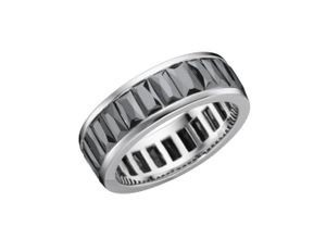 4007810160111 - Silberring GIORGIO MARTELLO MILANO mit schwarzen Zirkonia Silber 925 Fingerringe Gr 56 Silber 925 (Sterlingsilber) schwarz Damen