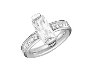 4007810160210 - Silberring GIORGIO MARTELLO MILANO mit weißen Zirkonia Silber 925 Fingerringe Gr 52 Silber 925 (Sterlingsilber) weiß Damen Fingerringe