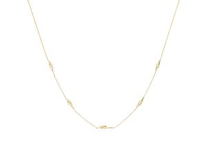 4007810160746 - Collier LUIGI MERANO mit Elementen geschwungen Gold 585 Halsketten Gr 45 cm Gelbgold 585 goldfarben (gold) Damen Colliers