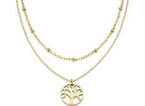 4007810160937 - MANGUUN Damen Doppel-Kette mit Anhänge Edelstahl gold 99