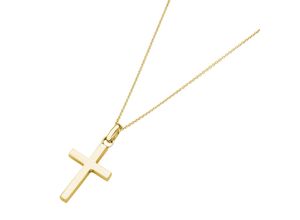 4007810162979 - Kreuzkette SMART JEWEL mit Anhänger Kreuz Silber 925 Halsketten Gr 45 cm Silber 925 (Sterlingsilber) goldfarben (gold) Damen