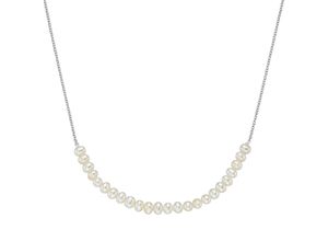 4007810163259 - Collier GIORGIO MARTELLO MILANO mit Süßwasser-Perlen Silber 925 Halsketten Gr 45 cm Silber 925 (Sterlingsilber) silberfarben (silber) Damen Colliers