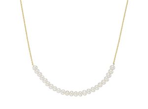 4007810163266 - Collier GIORGIO MARTELLO MILANO mit Süßwasser-Perlen Silber 925 Halsketten Gr 45 cm Silber 925 (Sterlingsilber) goldfarben (gold) Damen Colliers