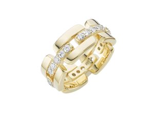 4007810163662 - Silberring GIORGIO MARTELLO MILANO mit weißen Zirkonia vergoldet Silber 925 Fingerringe Gr 54 Silber 925 (Sterlingsilber) goldfarben (gold) Damen Fingerringe