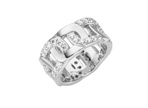 4007810163716 - Silberring GIORGIO MARTELLO MILANO mit weißen Zirkonia Silber 925 Fingerringe Gr 52 Silber 925 (Sterlingsilber) silberfarben (silber) Damen Fingerringe