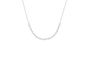 4007810164539 - Kette ohne Anhänger FIRETTI Schmuck Geschenk Silber 925 Halsschmuck Halskette Ankerkette Halsketten Gr Silber 925 (Sterlingsilber) Länge 45 cm Breite 33 mm silberfarben (silberfarben kristallweiß) Damen mit Zirkonia (synth)