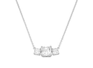 4007810165987 - Collier GIORGIO MARTELLO MILANO Mittelteil mit Zirkonia Silber 925 Halsketten Gr 45 cm Silber 925 (Sterlingsilber) weiß Damen Colliers