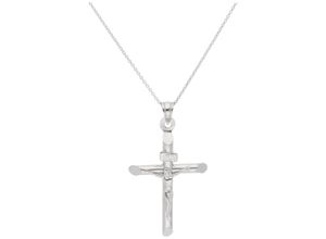 4007810169077 - Kette mit Anhänger SMART JEWEL Anhänger Kreuz Silber 925 Halsketten Gr 50 cm Silber 925 (Sterlingsilber) silberfarben (silber) Damen Ketten mit Anhänger