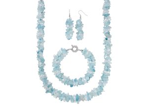 4007810169275 - Collier-Set LADY Halsketten Gr N-Größe blau (aqua) Damen Colliers