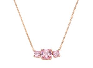 4007810169749 - Collier GIORGIO MARTELLO MILANO Mittelteil mit rosa Zirkonia Silber 925 Halsketten Gr 45 cm Silber 925 (Sterlingsilber) rosa Damen Colliers