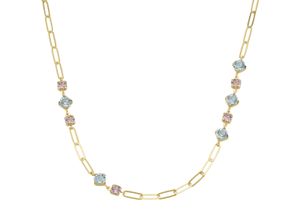 4007810171490 - Collier SMART JEWEL mit blauen und lila Kristallsteinen Silber 925 Halsketten Gr 45 cm Silber 925 (Sterlingsilber) bunt (mehrfarbig) Damen