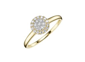 4007810172152 - Diamantring LUIGI MERANO Blüte mit Brillanten Gold 585 Fingerringe Gr 54 SI = kleine Einschlüsse Gelbgold 585 goldfarben (goldfarbig silberfarbig bicolor) Damen