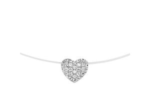 4007810172190 - Collier SMART JEWEL Anhänger Herz Silber 925 Halsketten Gr 45 cm Silber 925 (Sterlingsilber) silberfarben (silber) Damen