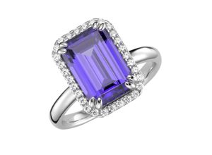 4007810173661 - Silberring GIORGIO MARTELLO MILANO in blau fuchsia oder lila Zirkonia weiß Silber 925 Fingerringe Gr 54 Silber 925 (Sterlingsilber) lila Damen