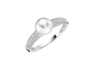 4007810174859 - Fingerring LADY Fingerringe Gr 16 Perlen-Silber 925 (Sterlingsilber) weiß Damen