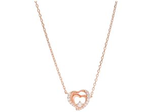 4007810175931 - Collier SMART JEWEL Herz mit Zirkonia rosé vergoldet Silber 925 Halsketten Gr 47 cm Silber 925 (Sterlingsilber) rosegold (rosé vergoldet) Damen